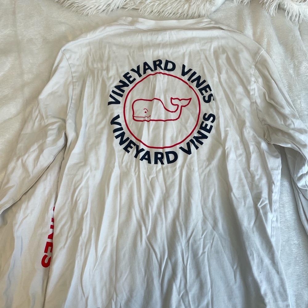 White Vineyard Vines Men's Medium Long Sleeve Shirt - Picture 2 of 7